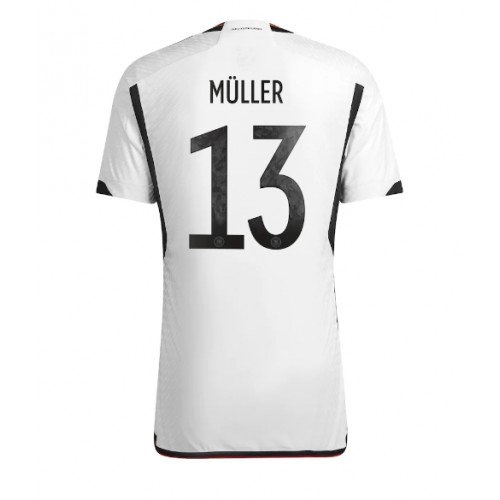 Niemcy Thomas Muller #13 Koszulka Podstawowych MŚ 2022 Krótki Rękaw